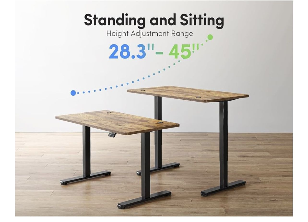 Standing Desk - Adjustable - Wood Desk - Like New