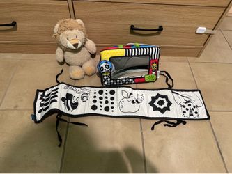 Baby toys and tummy time mirror