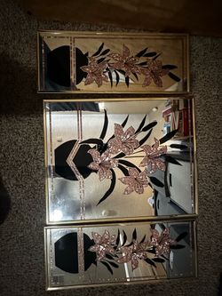 Vintage 3 pcs mirror (one small is broken)