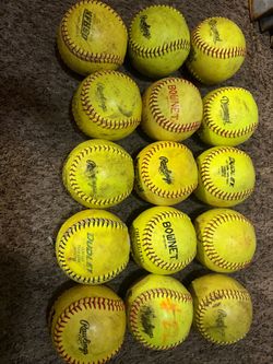 $45 - lot of 15 used Fastpitch Softballs