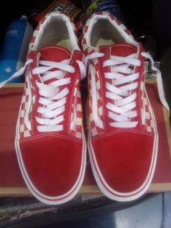 Authentic off the Wall Vans checkered red size 10 $80