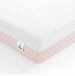 Dourxi Mini Crib Mattress 38x24x4 Inch Dual-Sided Gel Memory Foam
