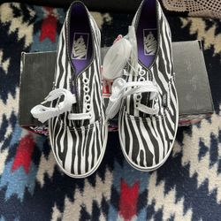 Zebra Print Authentic Lo Pro VANS Size 7.5 Women