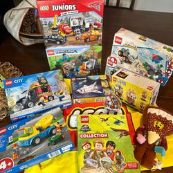 (NEW) LEGO 10 Piece Bundle of Marvel, Disney, City, Creator boxes and more