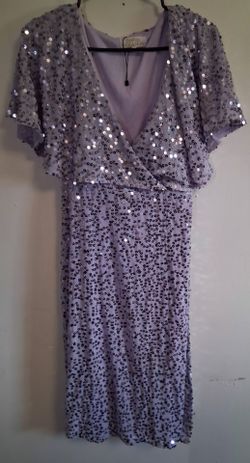 Lavender Sequin Cocktail Dress Size 14