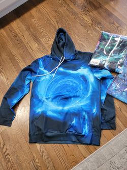 SPACE DESIGNED MENS PULLOVER HOODED SWEATSHIRT 
