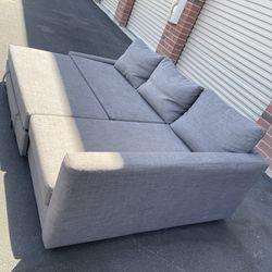Comfortable Sectional Couch W Box And Bed Ottoman 
