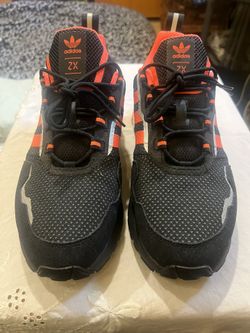 Adidas ZX 1k Boost  Black/Solar Orange, Size 10 to
