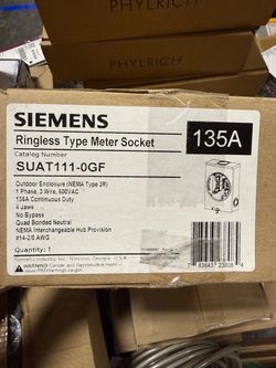 Siemens 135 Amp Ringless OH/UG Fed Meter Socket with 7/16 in. Barrel Lock Knockout