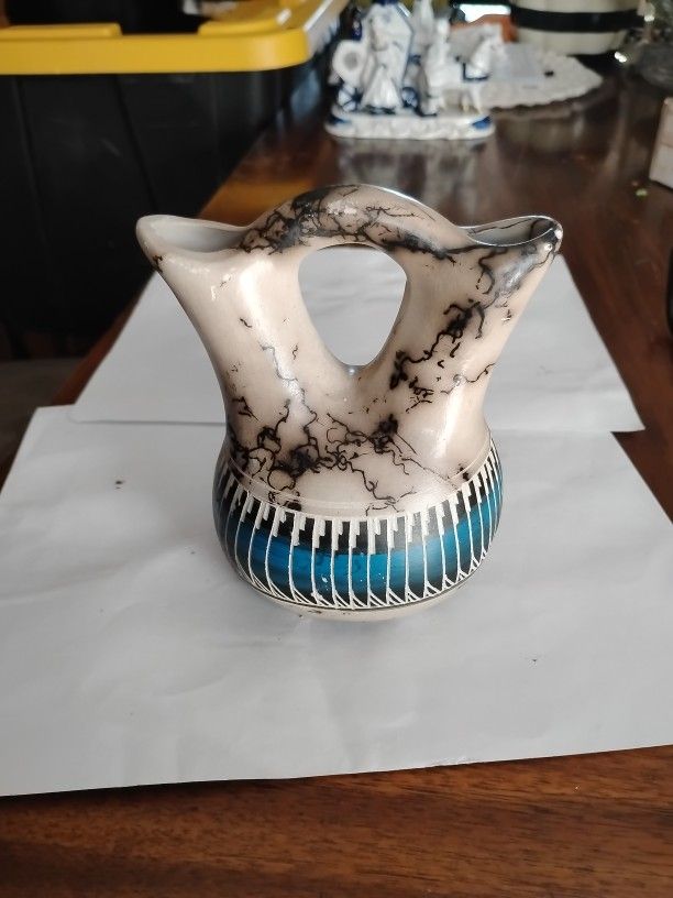 Navajo Horse Hair Wedding Vase