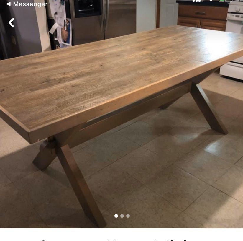 Crate & Barrel solid wood DR Table