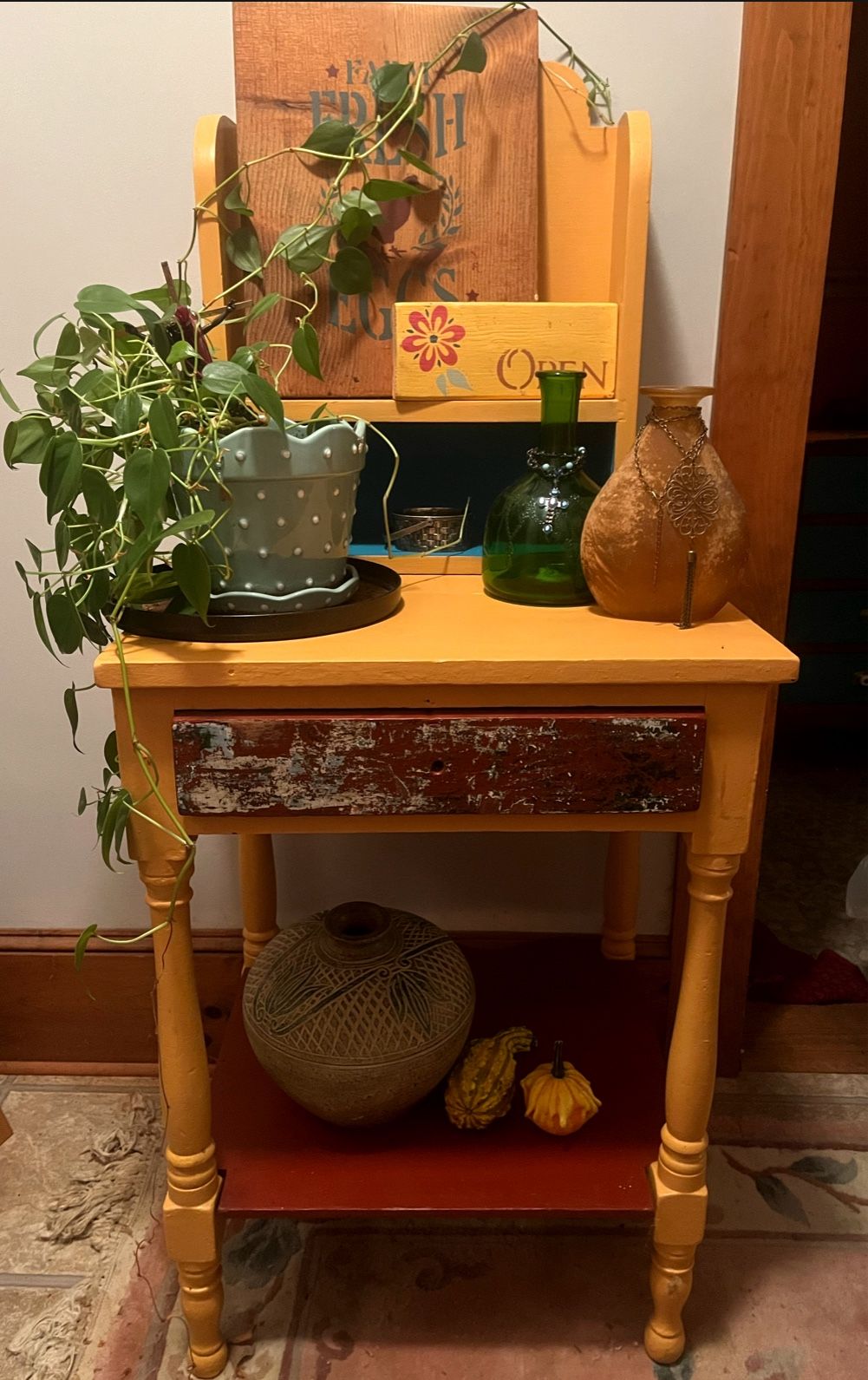 Very Old Painted Table 