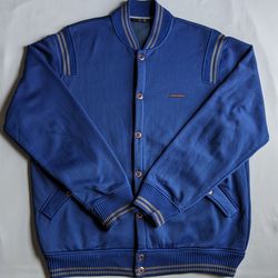 Varsity Letterman Sean John Button Down Blue Jacket Mens Size 2XL Used