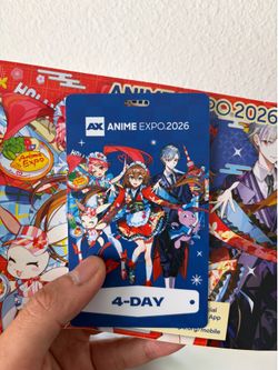 Anime Expo 2026 badge. AX