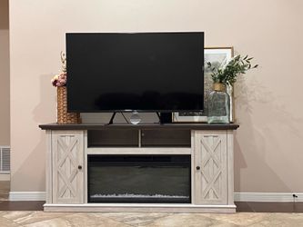 Fireplace tv stand