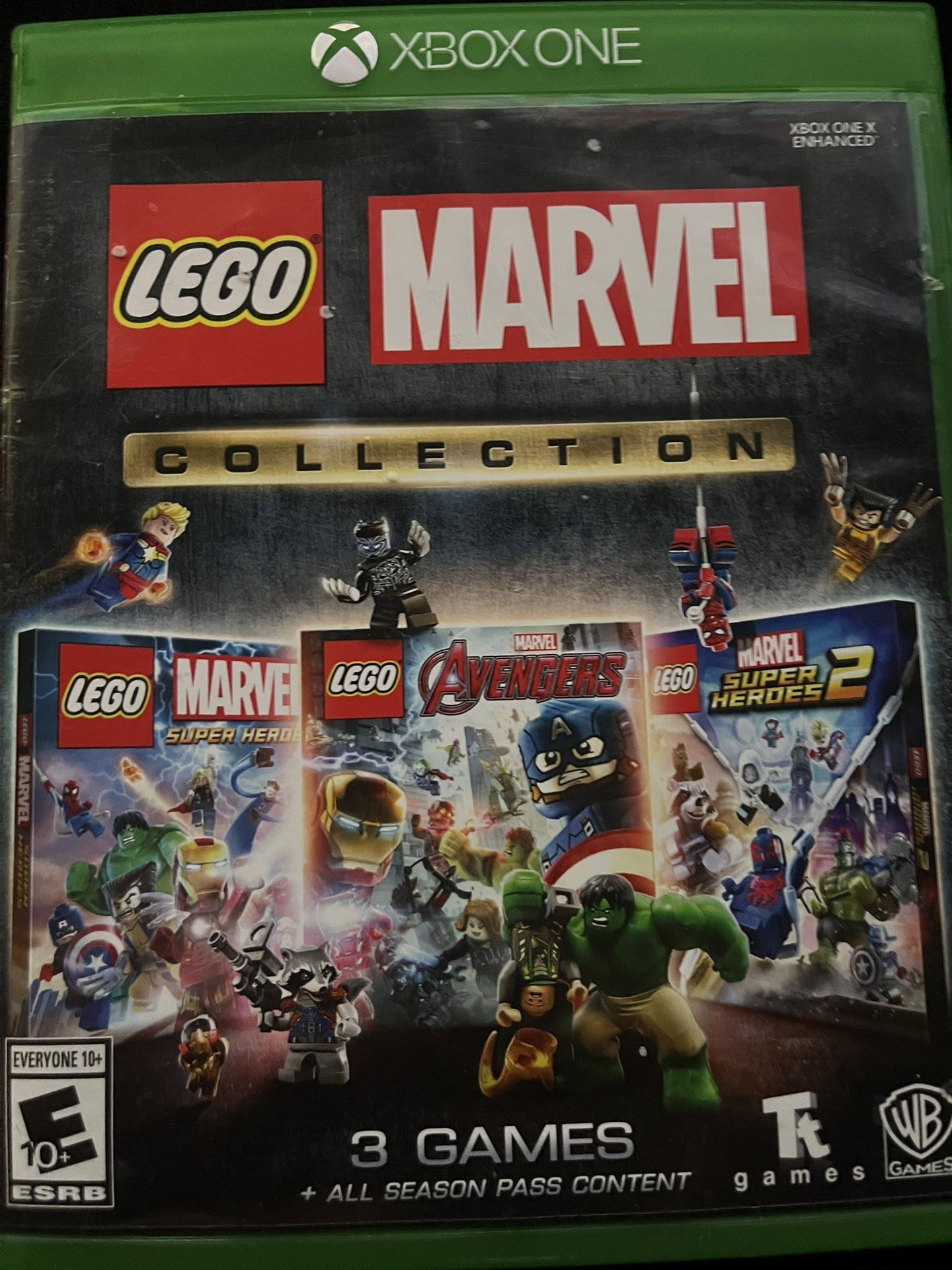 Xbox One games (BATMAN RETURN TO ARKHAM, MORTAL KOMBAT 11, MORTAL KOMBAT X, LEGO MARVEL COLLECTION)