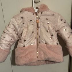 Baby girl rose gold jacket with heart