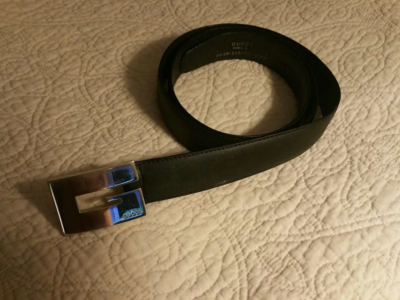 Authentic Gucci belt with silver Gucci buckle