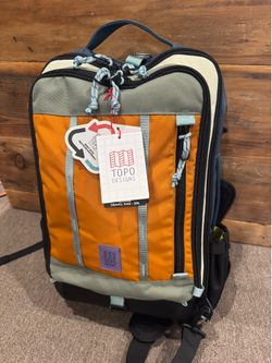 Topo Designs Global Travel Bag 30L Travel Backpack Carry-On – Pond Blue/Spice – Brand New