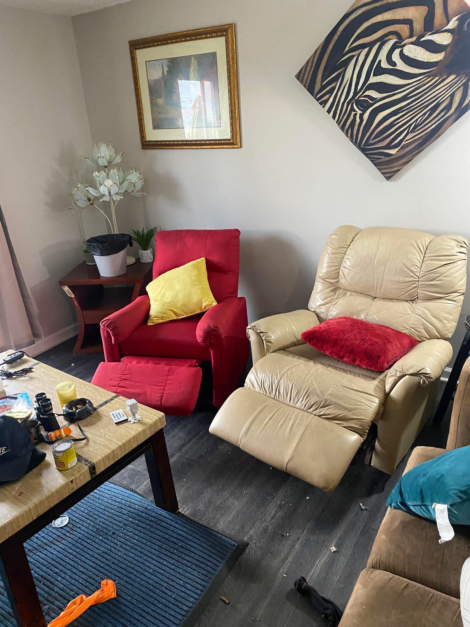 Tan Leather Recliner