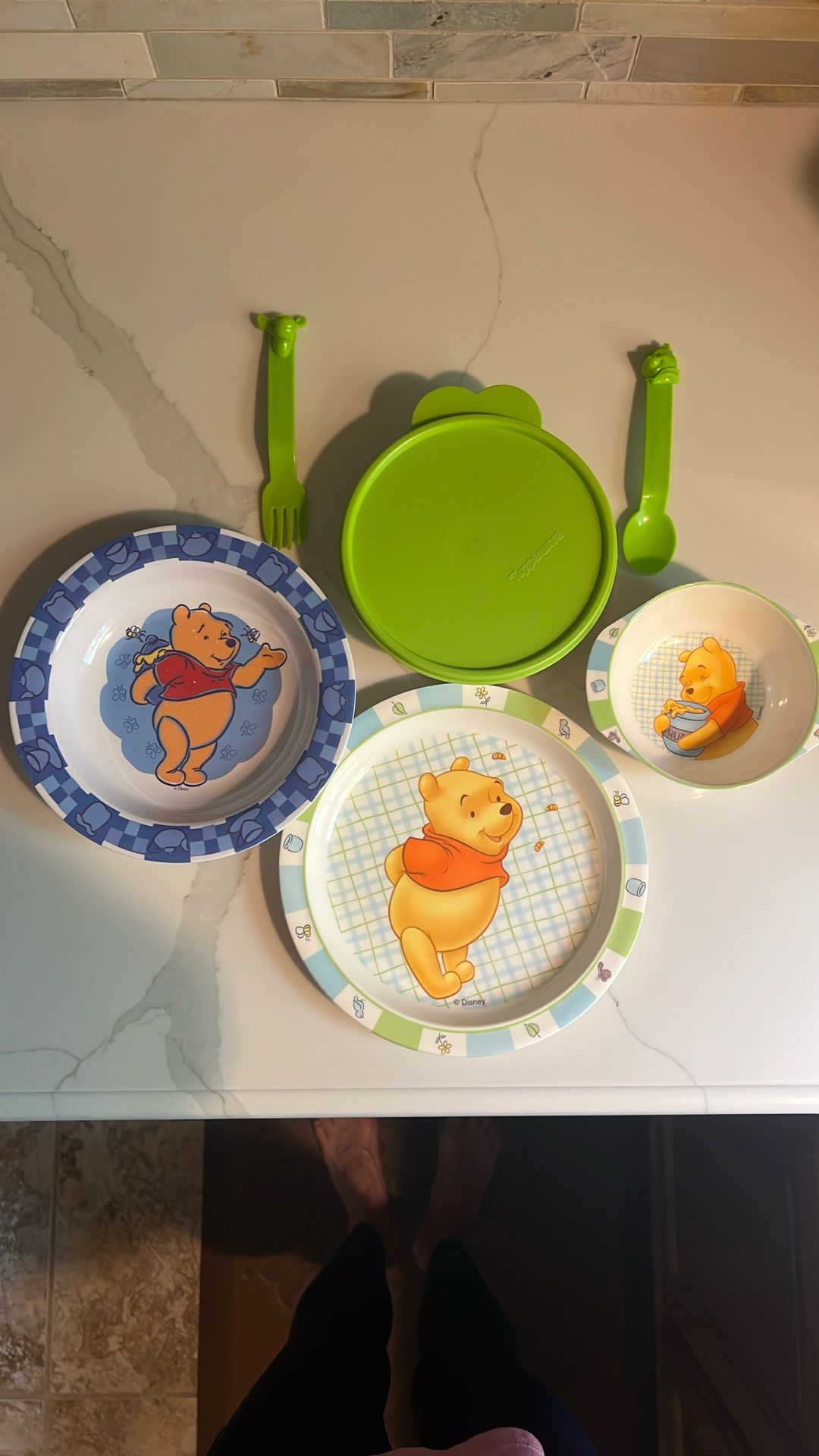 Toddlers Plastic Bowls, Plates, Cup And Utensils