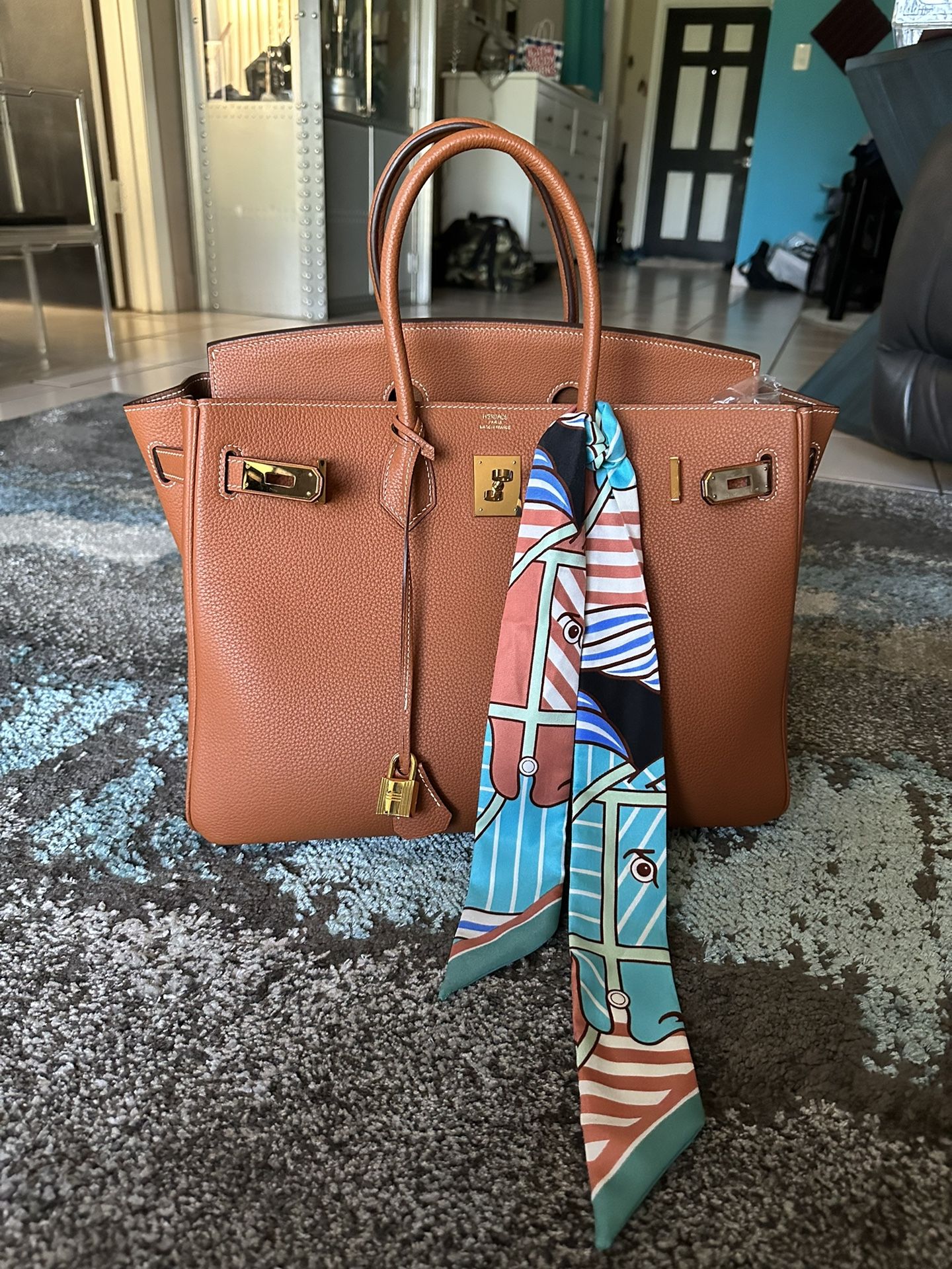 Authentic HERMES Navy Blue Birkin 35 Bag for Sale in Boca Raton, FL -  OfferUp