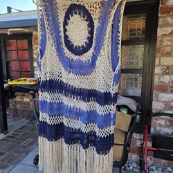 hand crochet cover up vest