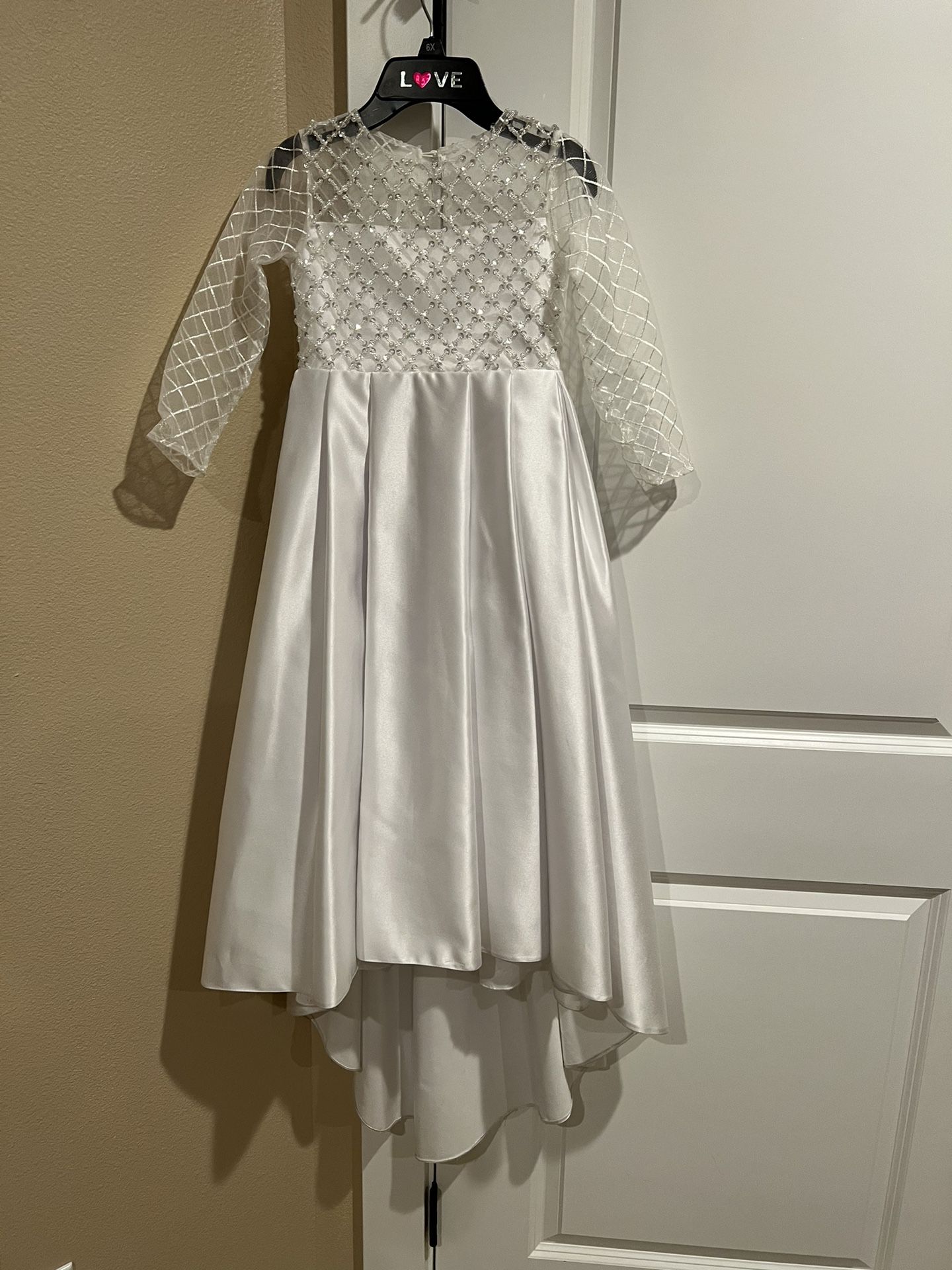 White Flower Girl Dress, Size-4-5, $50