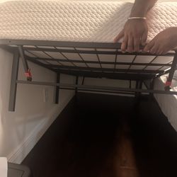 2 Single Mattresses + Assembled Metal Frames