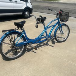 Tandem Aluminum Frame Trek Cruiser Back Rack Front Basket Cup Holder  Clean 