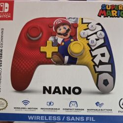 PowerA Nano Enhanced Wireless Controller for Nintendo Switch - Mario Victory
