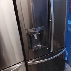 Kenmore Elite Refrigerator Door In Door Black Stainless 