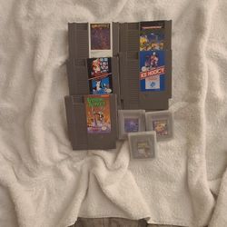 Original Mario Bros, Gauntlet 2, Birthday Blowout, Teenage Mutant Ninja Turtles, Ice Hockey, Pac Man, Kirby's Dreamland, Tetris