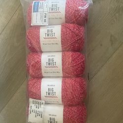 Lot of 5 Candy Cane Twistie Big Twist yarn DISCONTINUED 