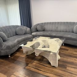 Z Gallerie Sequoia Table and Couch Set