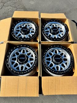 Brand New 17x9 KMC GRS “549” 17” Off-Road Wheels for 8 Lug GM 8x165 Trucks