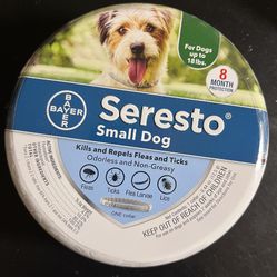 [NEW] Seresto Flea & Tick Collar for Dogs, up to 18-lbs, 1 Collar (8-mos. supply)