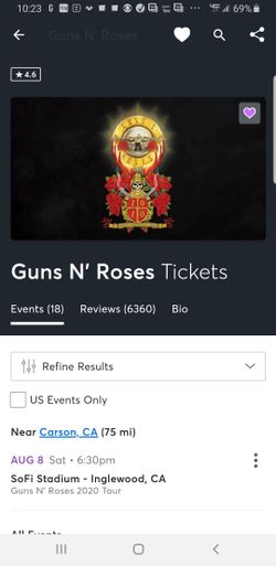 Guns & Roses Aug 8th Sofi Stadium
