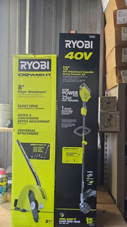 Ryobi 40V String Trimmer Kit and Edger Attachment