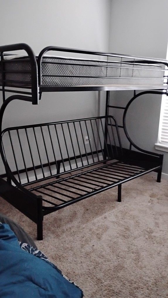 Acme Furniture - Twin Over Top Bunk Over Full/ Futon Bottom Bunk