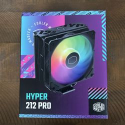New Cooler Master Hyper 212 Pro ARGB CPU Cooler - Black