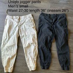 2 Pairs Uniqlo Men’s Jogger Pants Size Small 