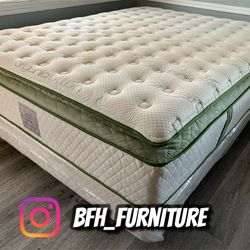 14in Queen Size Elite Organic Superior Hybrid Gel Memory Foam Pillow Top Mattress