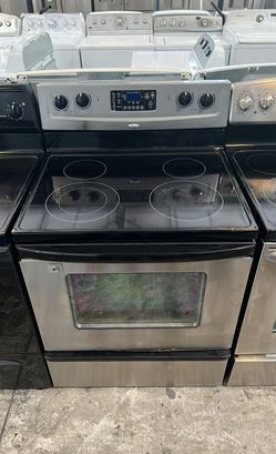 Stainless Steel Electric Stove with GlassTop