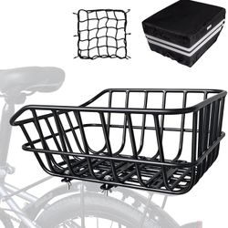 RAYMACE Bike Basket Rear with Cargo Net