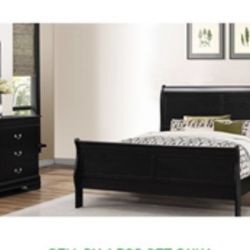 Modern Queen Size Black Complete Bedroom Set