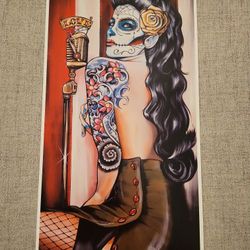 Day Of The Dead Gustavo Rimada Ramirez Art Print 2009 Tattoo