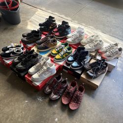Nike/adidas sneaker lot (Off-White + Travis Scott)