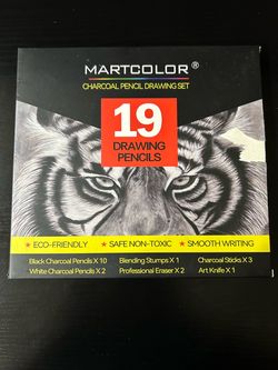Martcolor 19-Piece Charcoal Pencil Drawing Set