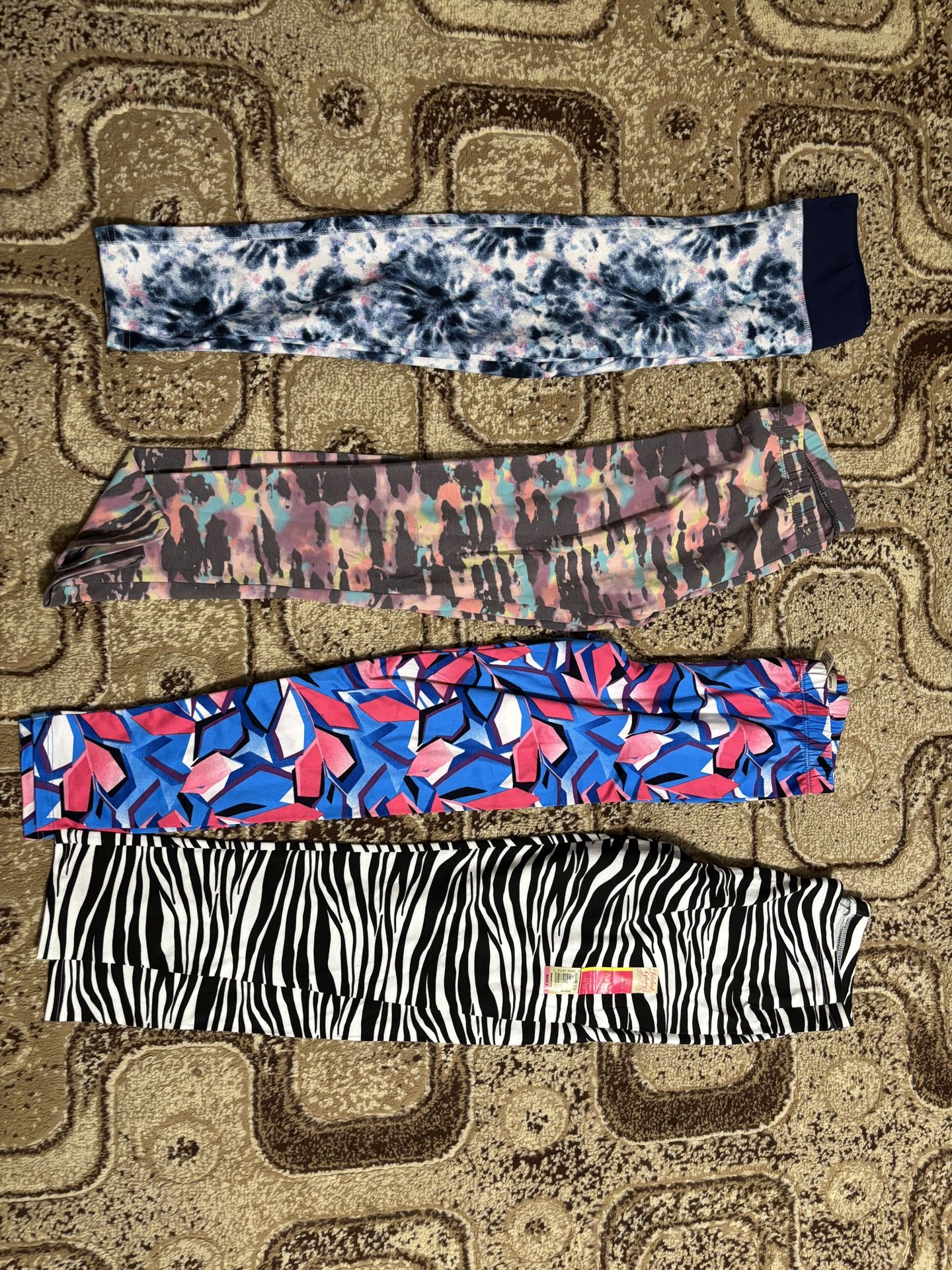 4 Pc Leggings Kids Size L10/12 Girls